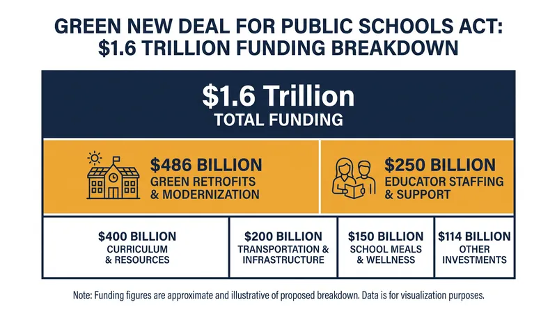 The bill allocates massive federal funding for both physical infrastructure and human capital.