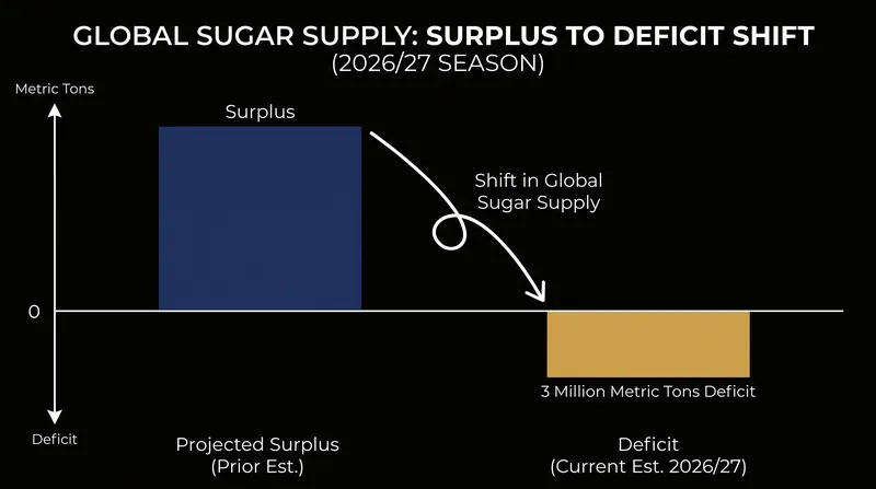 Commodity analysts have drastically revised their 2026/27 forecasts from a global surplus to a structural deficit.