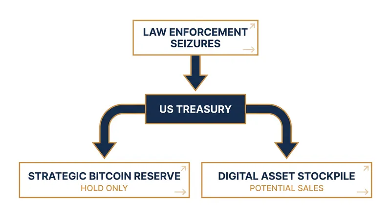 How the executive order centralizes and categorizes seized digital assets.
