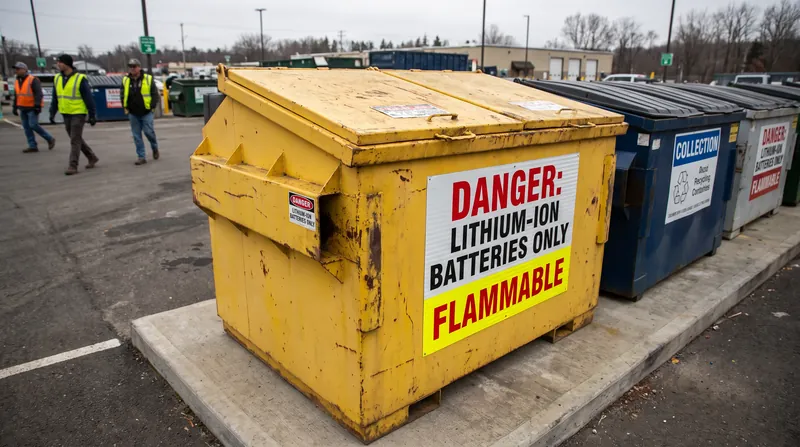 Recalled devices containing lithium-ion batteries must be disposed of at hazardous waste facilities to prevent secondary fires.