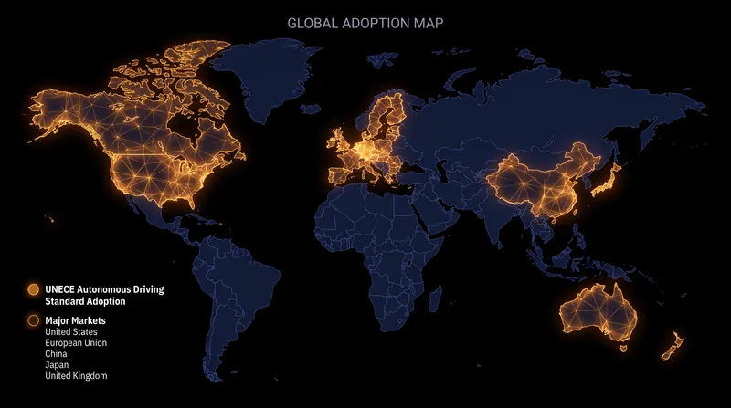 Major automotive markets representing the vast majority of global vehicle sales have endorsed the new autonomous driving regulations.
