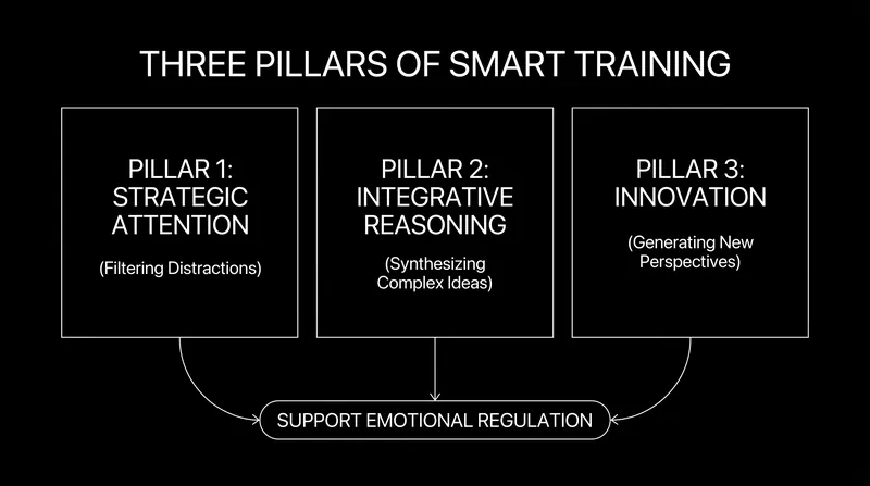 Unlike traditional brain games, SMART training focuses on top-down metacognitive strategies.