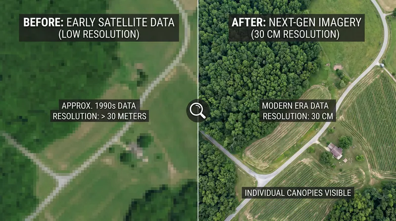 The partnership uses 30-centimeter resolution imagery to establish a highly accurate 2020-2021 baseline map.