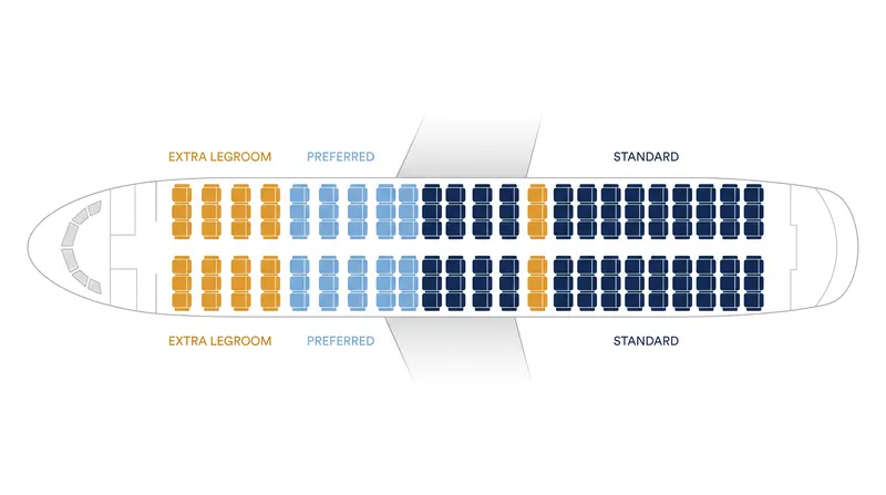 The retrofitted cabins feature new real estate classes, including Extra Legroom seats.