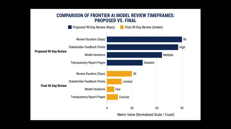 The review window was reduced significantly following tech industry pushback over competitiveness concerns.