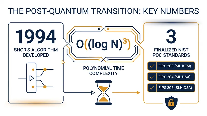 Key milestones in the race to secure the internet against quantum threats.