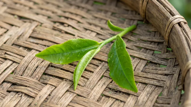 The 'two leaves and a bud' standard ensures that only the youngest, most flavorful parts of the tea shoot are processed.