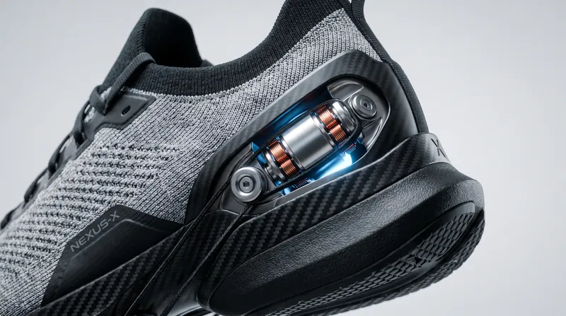 The robotic components are designed to act as a second set of calf muscles during the push-off phase of the stride.