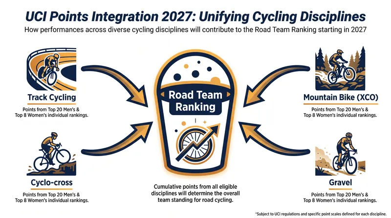 How the UCI's new cross-discipline points system will feed into the Road Team Ranking.
