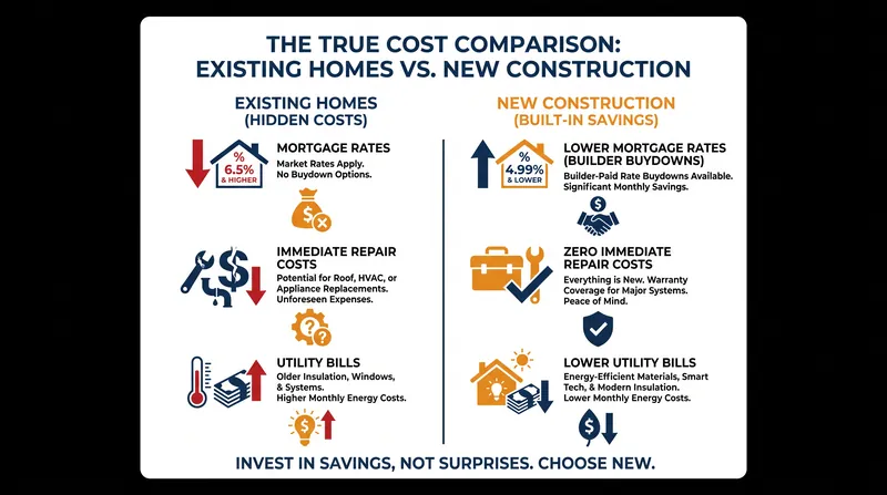 Beyond the sticker price, new construction offers significant savings on financing and maintenance.