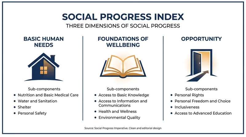The SPI framework excludes economic inputs to focus entirely on social and environmental outcomes.