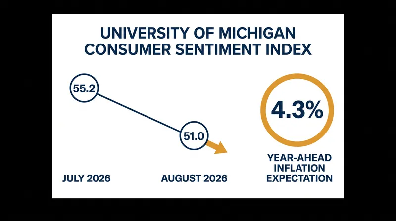 The preliminary August reading erased two months of gains, driven by worsening expectations for business conditions.