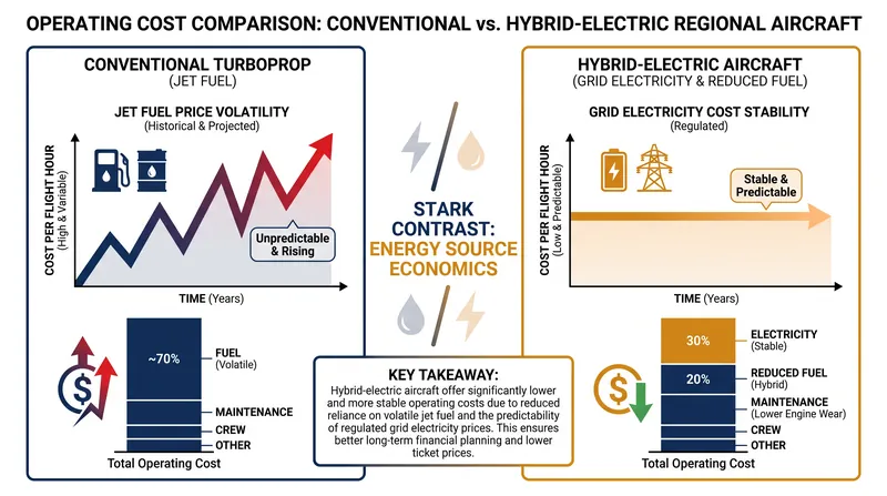 Electric propulsion aims to decouple regional airline operating costs from global oil markets.