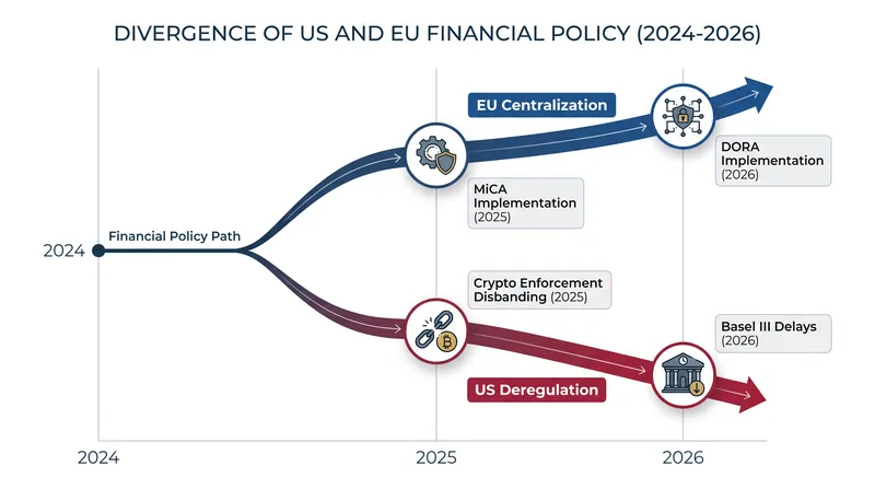 The trajectory of transatlantic financial regulation has split sharply over the past two years.