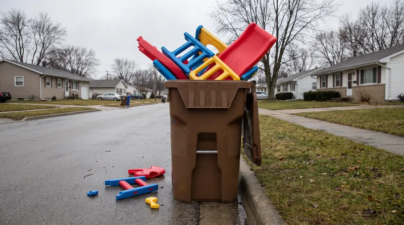 Safety advocates recommend dismantling the playsets before disposal to ensure they cannot be salvaged and reused.
