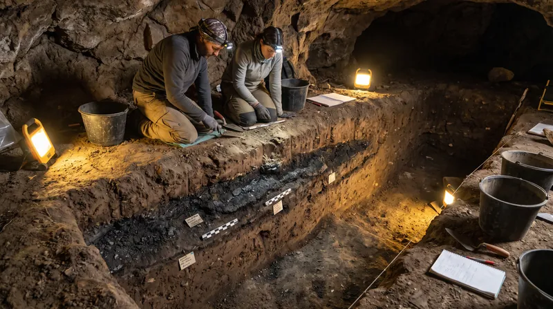 Beneath a disturbed upper layer, excavators found a pristine 20-to-40-centimeter deposit containing an intact 14,000-year-old hearth.