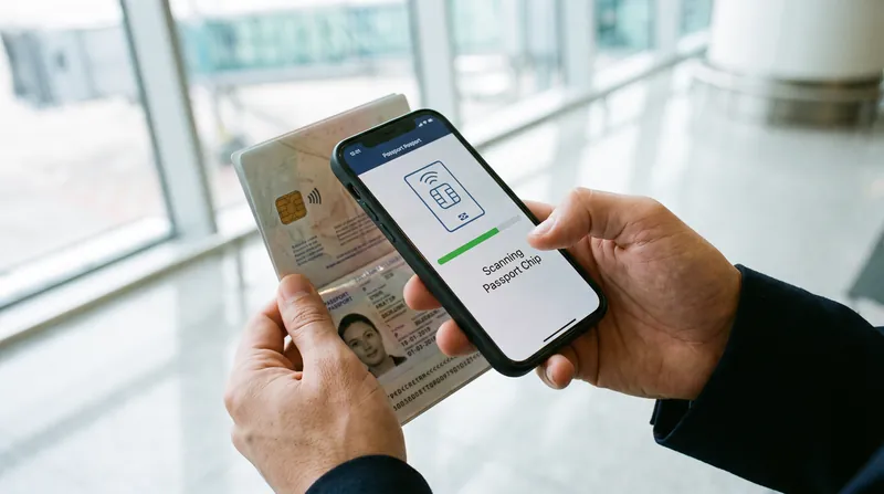 Systems like the UK ETA allow travelers to apply and scan their biometric data directly from a smartphone.