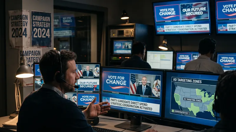 Political parties are expected to direct millions in unlimited coordinated television advertising ahead of the midterms.