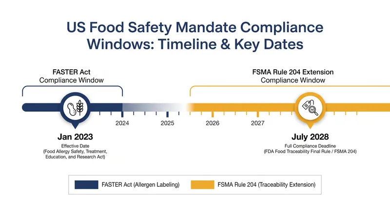 The compounding timelines of the FASTER Act and FSMA Rule 204.