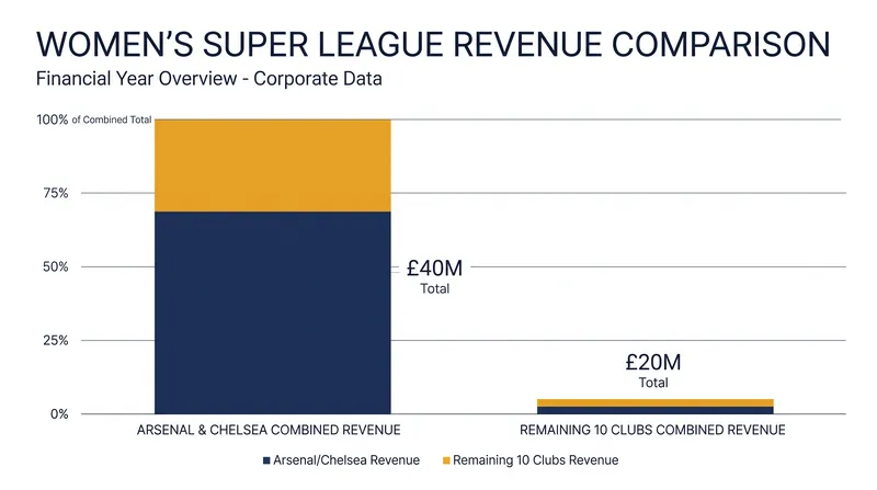 Arsenal and Chelsea's combined turnover in 2024-25 exceeded the total revenue of all other WSL clubs put together.