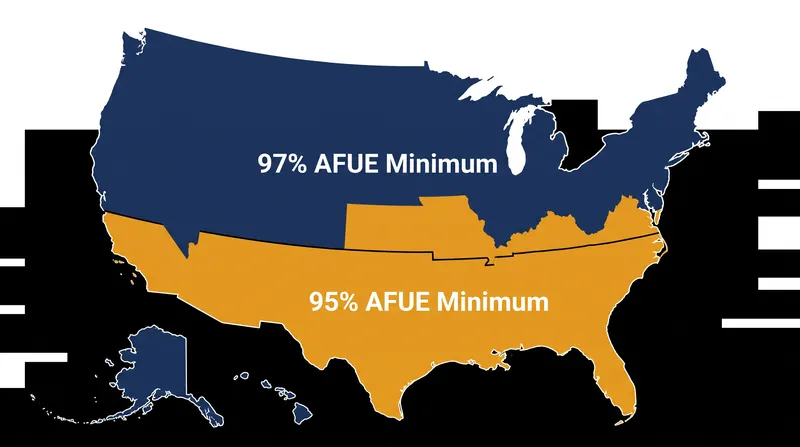 The Energy Star Version 5.0 specification divides the country into two efficiency zones based on heating degree days.