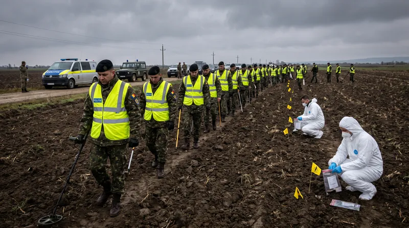 Recovery teams are searching the fields of Galați County to reconstruct the drone's origin.