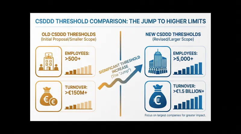 The CSDDD now applies only to ultra-large multinationals with over 5,000 employees.