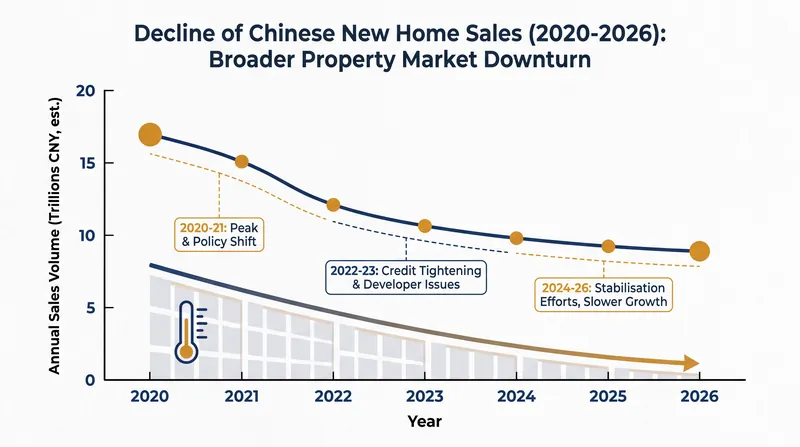 China's property sector has experienced a sustained downturn since the government introduced borrowing limits in 2020.
