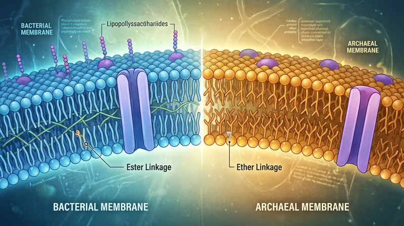 Bacteria and archaea use fundamentally different chemical bonds to build their cellular membranes, pointing to independent origins.