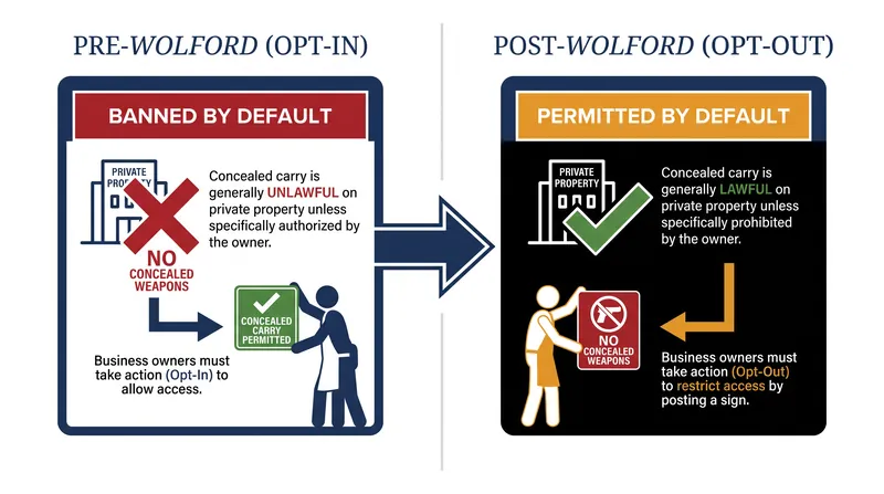 The Supreme Court's ruling shifts the burden of restricting firearms from the state to the property owner.