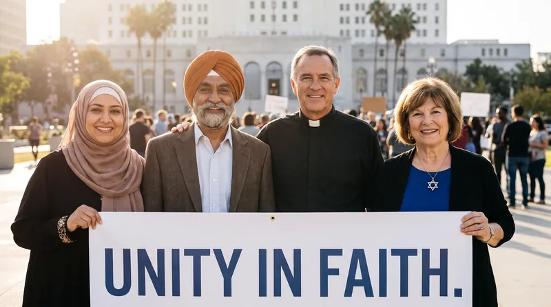 Local faith leaders explicitly rejected the attempt to manufacture a religious conflict in their city.