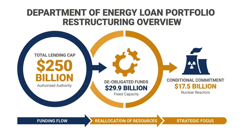The Office of Energy Dominance Financing operates with a $250 billion lending cap under its new mandate.