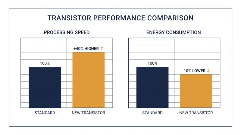 Lab tests indicate the 2D bismuth transistors operate significantly faster than current 3nm silicon chips while drawing less power.