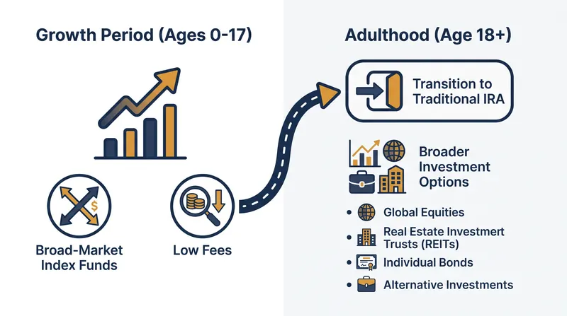 Investment restrictions apply strictly during the account's growth period.