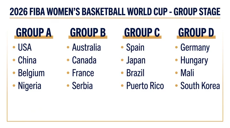 The 16 participating nations are divided into four preliminary groups.