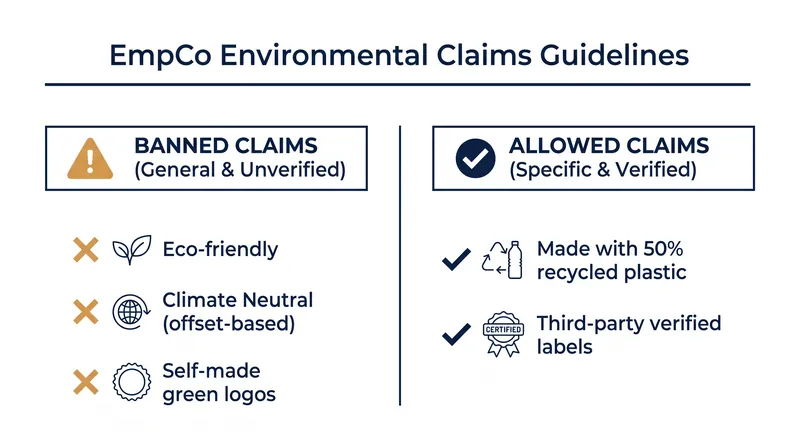 Generic claims and offset-based labels are strictly prohibited under the new framework.