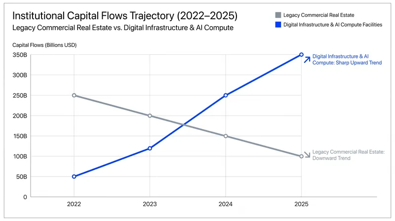 The rapid expansion of AI has fundamentally altered the demand curve for institutional property investment.