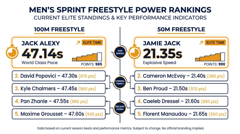 The top times from the 2026 Pan Pacific Championships highlight the razor-thin margins in the men's sprints.