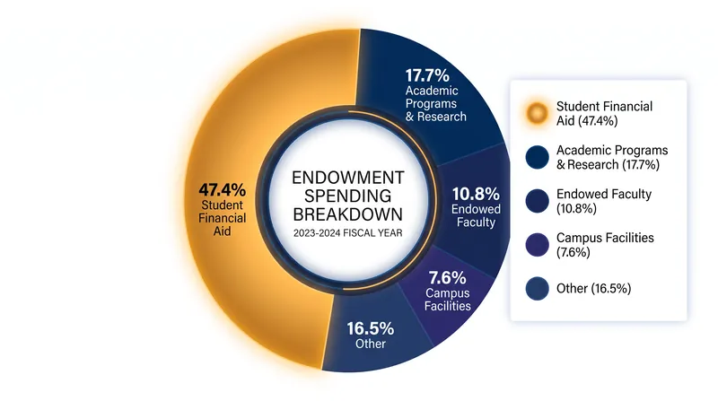Nearly half of all endowment distributions go directly toward student financial aid.