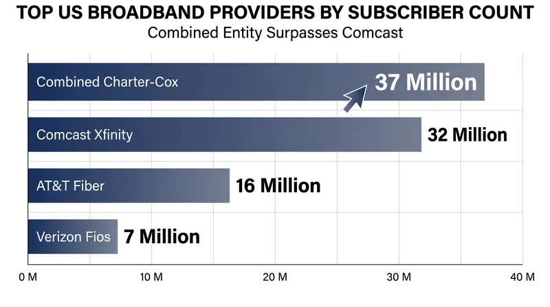 The merger propels the combined company past Comcast to become the largest U.S. cable provider.