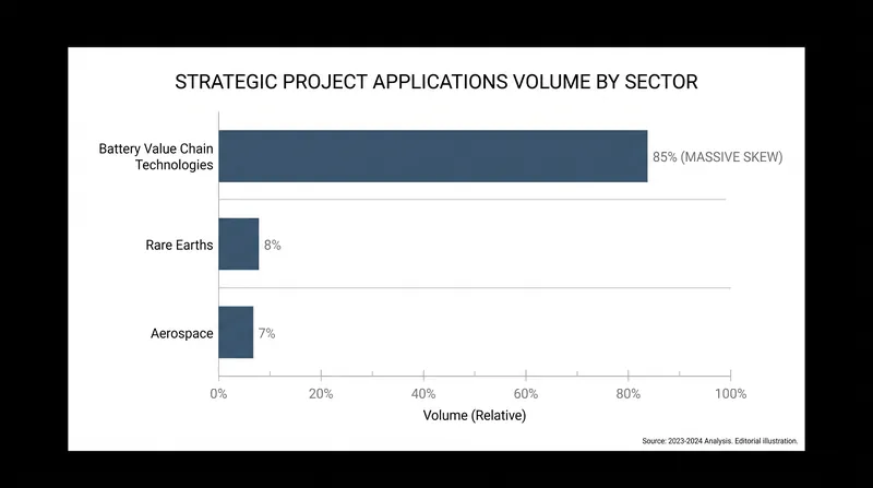 Battery value chain technologies dominate the pipeline for Strategic Project designations.