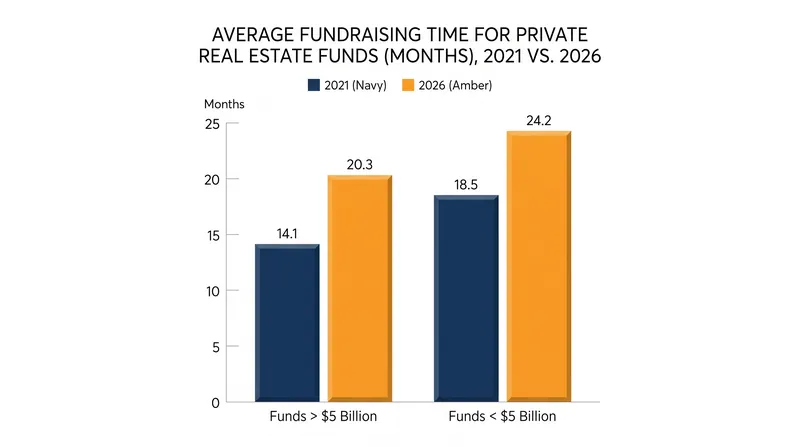 The fundraising timeline for mega-funds has more than tripled since 2021, while smaller funds have accelerated their pace.