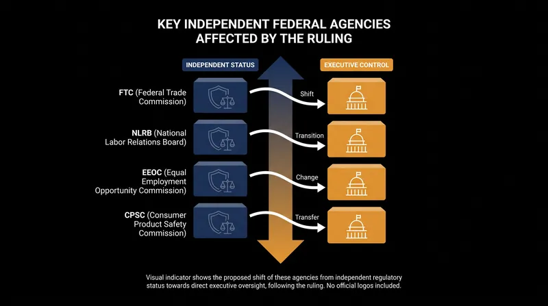 Dozens of independent agencies are now subject to direct presidential control.