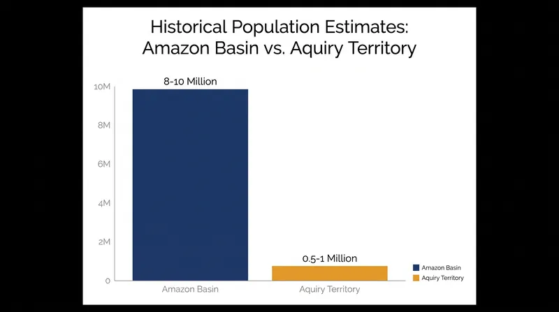 A comparison of historical Amazonian population estimates versus the new data.