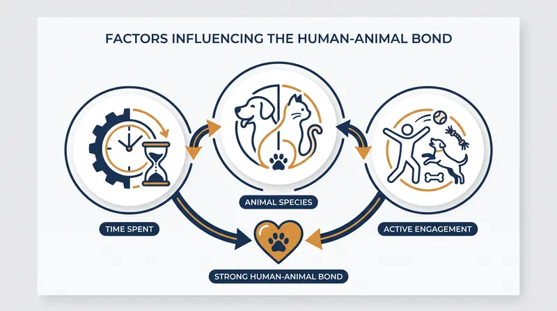 The multidimensional factors that determine the strength of the human-animal bond.