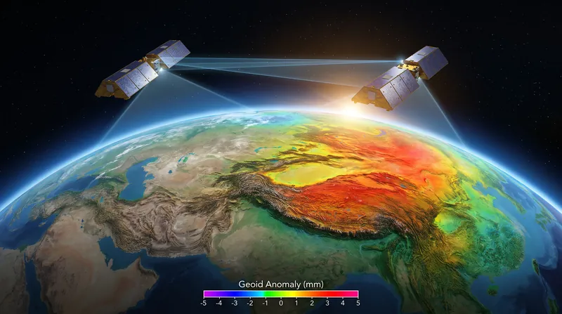 NASA's GRACE mission uses twin satellites to measure microscopic changes in Earth's gravitational pull, allowing scientists to track underground water.
