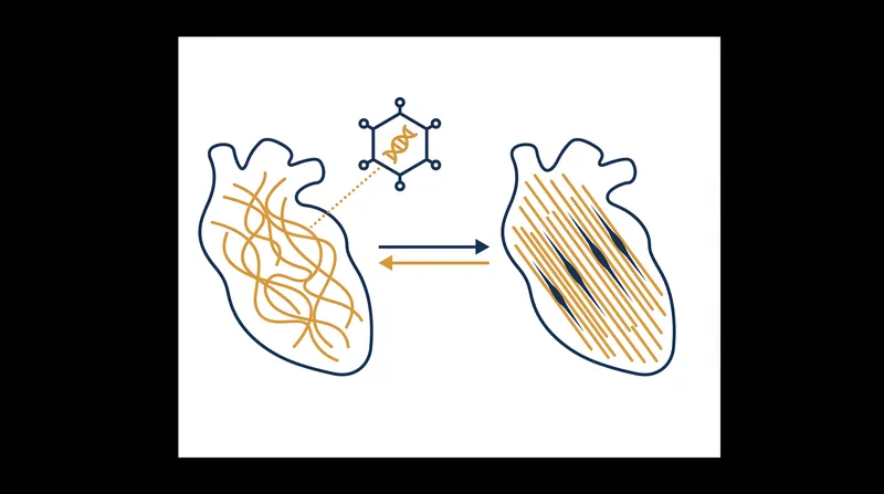 How ALPK3 gene therapy repairs the structural scaffolding of heart muscle cells.