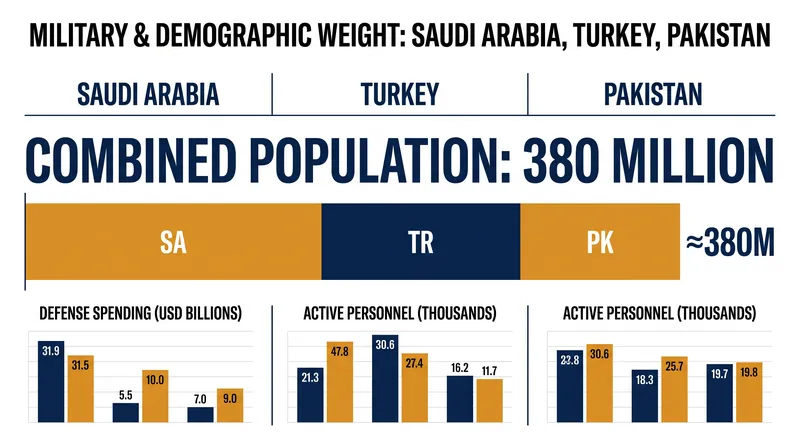 The new trilateral alliance brings together NATO's second-largest military, a nuclear-armed power, and the Gulf's largest defense spender.
