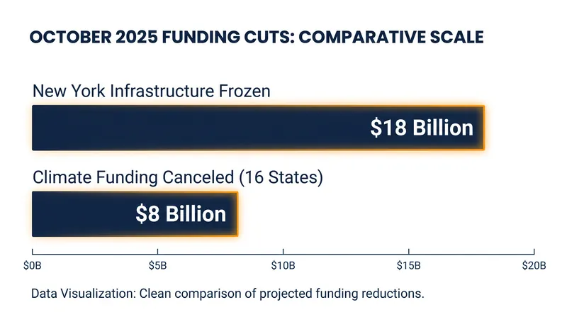 The scale of targeted grant cancellations during the October 2025 funding lapse.