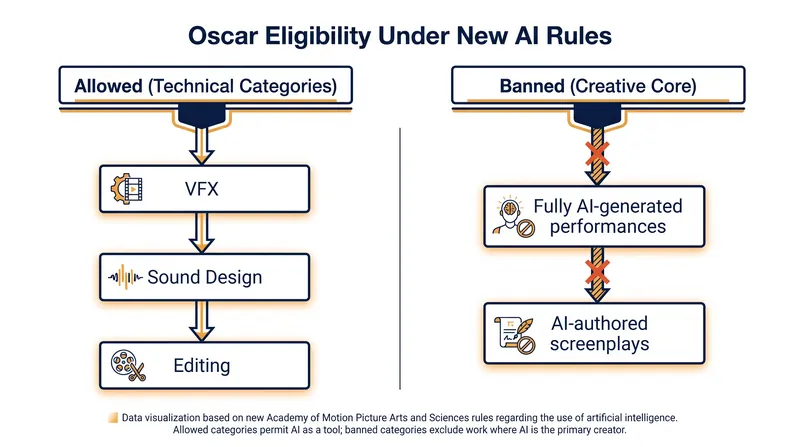 How the Academy divides AI as a tool versus AI as an author.